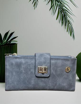 Barse Collection Amethyst Model Klipsli Ve Çok Bölmeli Kadın Cüzdan Fermuarlı