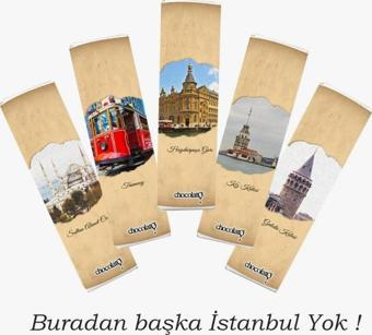İstanbul Serisi 300 gram Sütlü Tablet Çikolata 5'li Set