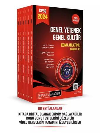 2024 KPSS Genel Yetenek Genel Kültür Konu Anlatımlı Modüler Set (6 Kitap) - Pegem Akademi Yayıncılık