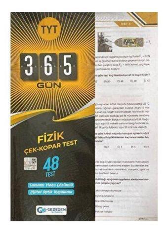 Gezegen Yayıncılık TYT 365 Gün Fizik Yaprak Test
