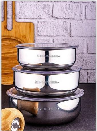 SHINE KITCHEN 6 Parça 3LÜ Saklama kabı