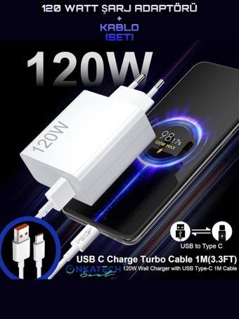 Type-c 120w (WATT) Turbo Hızlı Şarj Aleti Adaptörü Ve Kablosu (SET)