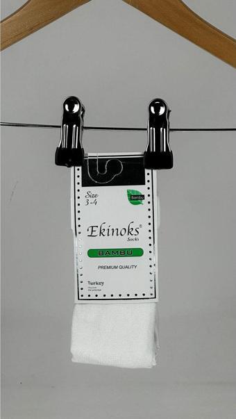 Ekinoks Bambu Kokulu Kız Bebek Çocuk Külotlu Çorap Krem 1-2 Yaş