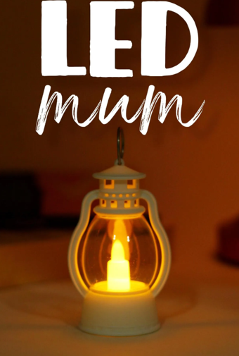 Led Mum Mini Kamp Tipi 1 Adet Pil Dahil Dumansız Alev Ledli  Dekor Işığı Beyaz PT430