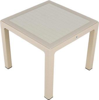 Mandella 90x90 Elit Rattan Masa (Camlı) ÇÖLBEJİ