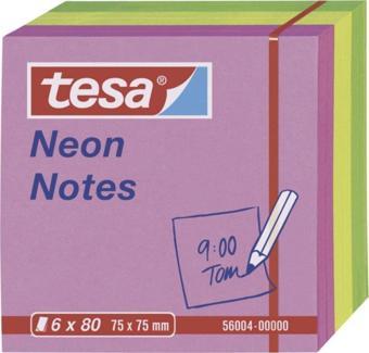 Tesa Yapışkanlı Not Kağıdı Neon 6X80 480 Yaprak 75X75 Mm 56004-00000-00