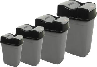 Sağlam Plastik 4'lü Girdap Çöp Kovası Set  (10-15-25-60 Lt)(2-3-4-5 Nolu)