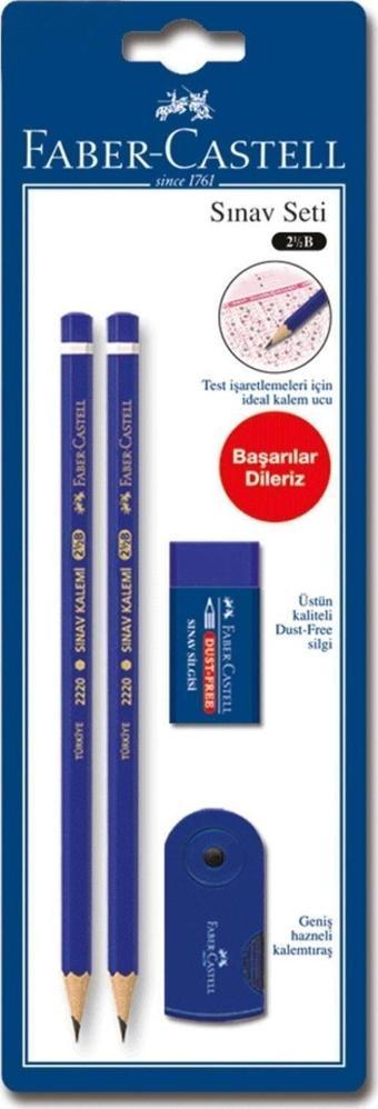 Faber-Castell Faber Sınav Seti 2 Sınav Kalemi + Silgi + Kalemtıraş