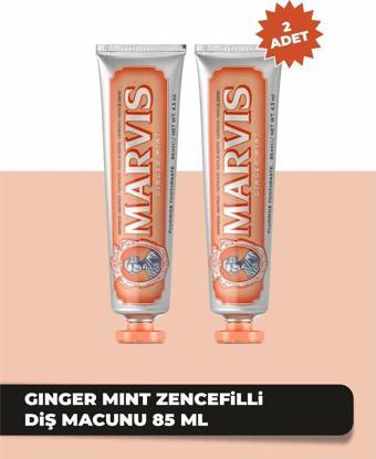 Marvis Ginger Mint Zencefilli Diş Macunu 85 Ml X 2 Adet Avantajlı Set