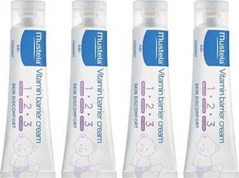 Mustela Vitamin Barrier 1-2-3 Pişik Kremi 100 Ml X4 Adet