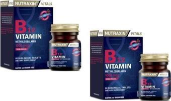 Nutraxin B12 Vitamin 1000 Mcg 60 Dilaltı Tablet 2 Adet