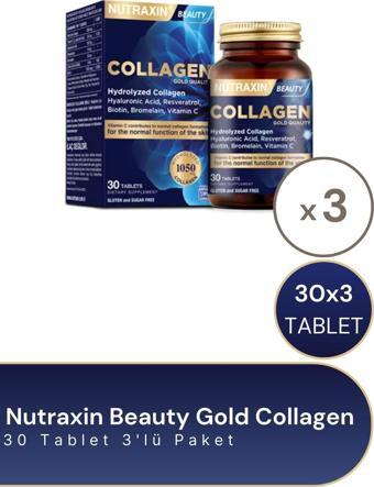 Nutraxin Beauty Gold Collagen 30 Tablet 3'Lü Paket