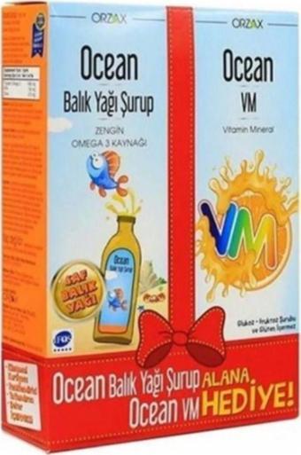 Ocean Portakallı Balık Yağı Şurubu + Vm Şurup Hediyeli Kofre Kumbara Hediyeli