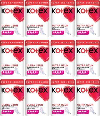 Kotex Ultra Süper Ekonomik Paket Uzun 18'Li X 12 Paket