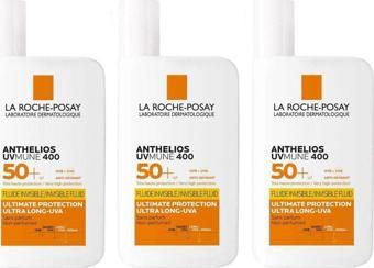 La Roche Posay La Roche-Posay Anthelios Uvmune 400 50+ Faktör Güneş Koruyucu Yüz Kremi 50Ml (3 Adet)