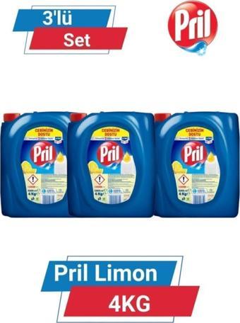 Pril Limon 4Kg 3'Lü Set - Güçlü Temizlik