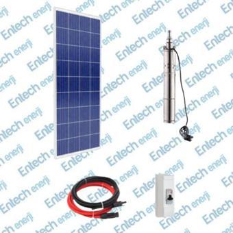 Entech Enerji 170 Watt Güneş Enerjili Dc Dalgıç Pompa Set 12 Volt Solar Sulama Paket Sistem