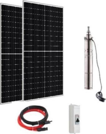 Entech Enerji 48 V Volt 860 W Watt Güneş Enerjili Dc Dalgıç Pompa Set Solar Sulama Paket Sistem