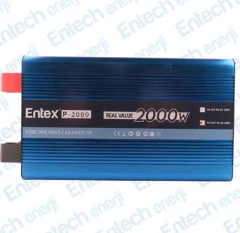 Entex 24 V Volt 2Kw 2000 W Watt Tam Sinus Solar İnverter 220 Çevirici İnvertör Dijital Ekranlı Dönüştürücü