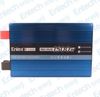 Entex 24V Volt 1.5Kw 1500W Watt Tam Sinus Solar İnverter 220 Çevirici İnvertör Dijital Ekranlı Dönüştürücü