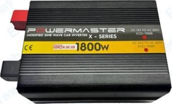 Powermaster 24 V Volt 1800 W Watt Modifiye Sinus İnverter İnvertör 24-220 V Çevirici Dönüştürücü Dijital Ekranlı