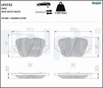 FREN BALATASI ARKA MERCEDES W206 S206 X254 W223 V223