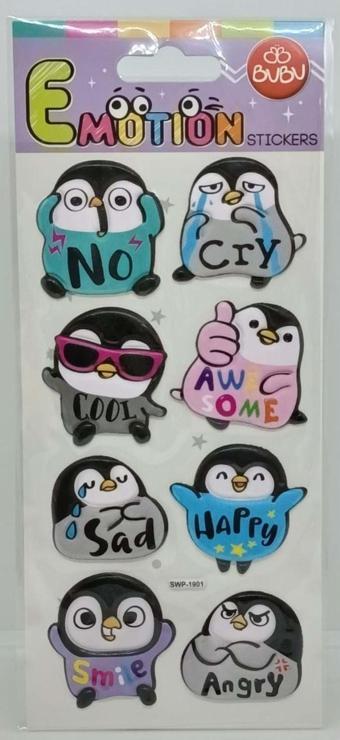 Bu-Bu Emotions Puffy Sticker Penguin - Message 9x21 SWP-1901