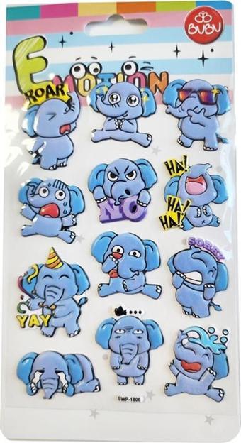 Bu-Bu Emotions Sticker Elephants 10,9x20,5 SWP-1806