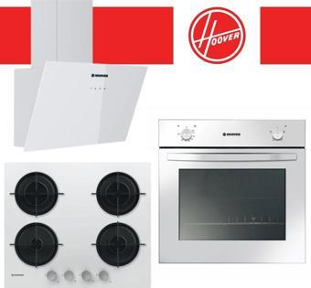 Hoover 20-4 Beyaz Cam 3'lü Ankastre Set (hdg6c1gwtk-hvwm6mw-hon100w)