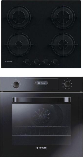 Hoover 2'li Siyah Cam Ankastre Set (hvw6mbb-3051b)