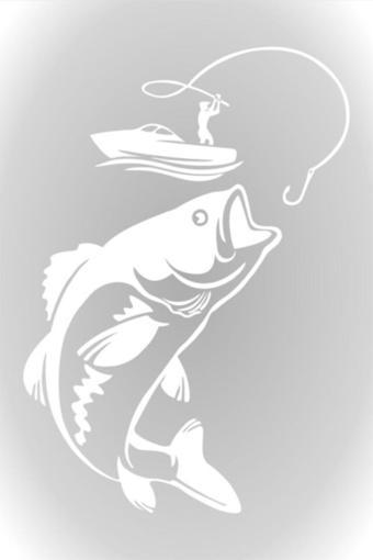 Beyaz Balıkçı Sticker Fisherman Oto Araba Sticker