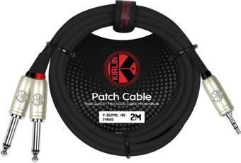 Kirlin Cable Y-362PRL 2MT BK Kablo 3.5 mm - 2x 1/4 Mono Jak