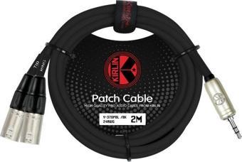 Kirlin Cable Y-370PBL 2MT BK Kablo 3.5 mm - 2 x XLR Erkek Jak