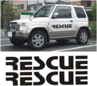 Rescue Kurtarma Sticker Araba Stickerı Yapıştırma 2adet