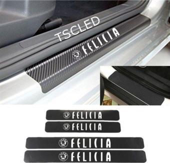 Skoda Octavia Karbon Kapı Eşiği Koruma Sticker (4lu Set)