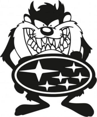Subaru Taz Komik Araba Sticker Yapıştırma