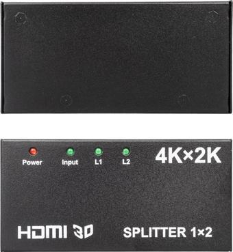 Ayt Fully G-538f 2 Port Hdmi Splitter Dağıtıcı 2 Li Hdmi Çoklayıcı