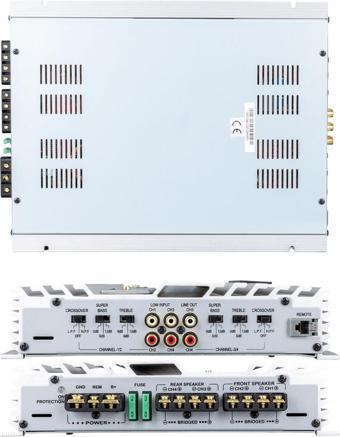 Jameson USA-505A 4 Kanal 2500 Watt Oto Anfi Araç Ses Sistemi Hoparlör Amfisi