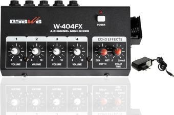 OSAWA W-404FX MİK GİRİŞ-1 LINE ÇIKIŞ EKOLU MİK ÇOĞALTICI 20 DB ADAPTÖRLÜ 4 KANAL MINI MIXER