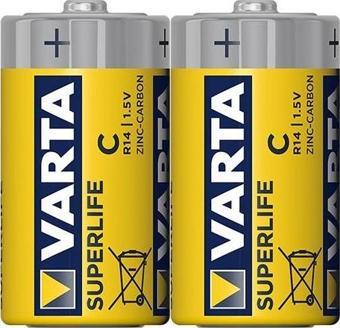 Varta Superlife Çinko Orta C Boy Pil 24'lü Paket