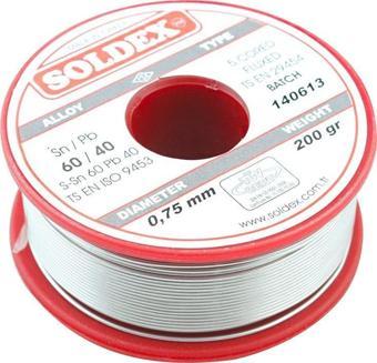 Soldex 200 Gr Lehim 0,75 Mm 60-40 Lehim Teli