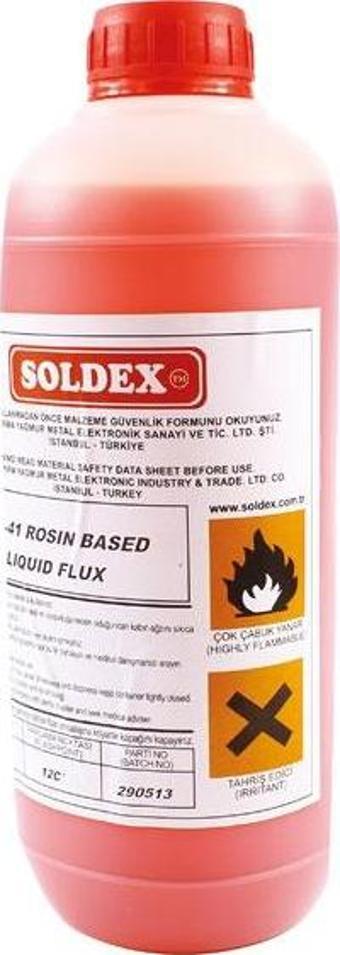 SOLDEX ASR-41 KIRMIZI RENK 1 LİTRE KÖPÜREBİLİR SIVI FLUX