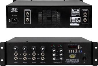 Westsound TKS-2200 Usb 2 x 200 Watt Amfi 4 Kanal Stereo Mixer Anfi