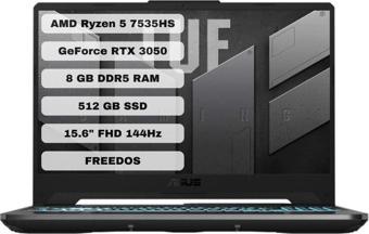 Asus TUF Gaming A15 FA506NC-HN006 AMD Ryzen 5 7535HS 8GB 512GB SSD RTX3050 15.6" FHD Freedos