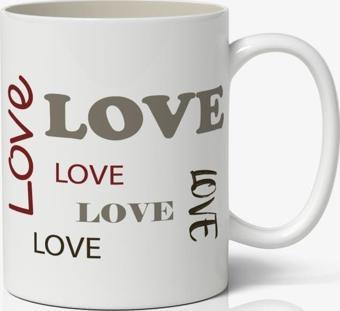 Love Baskılı Kupa Bardak Kahve Kupa Bardak