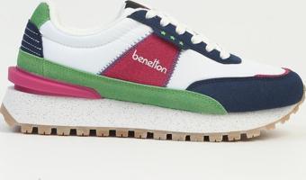 Benetton® | İTHAL Kadın Lacivert Fusya Spor Ayakkabı BNI-10070