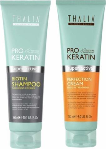 Thalia Pro Keratin Biotin Şampuan -Yenileyici 300 Ml + Güzelleştirici Krem - 150Ml