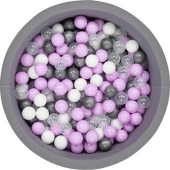 Wellgro Bubble Pops Gri Top Havuzu - Gri/Beyaz/Seffaf/Lila Top