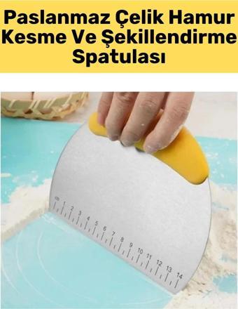 Premium Yüksek Kaliteli Paslanmaz Çelik Ölçü Çizelgeli Hamur Kesme Şekillendirme Spatulası