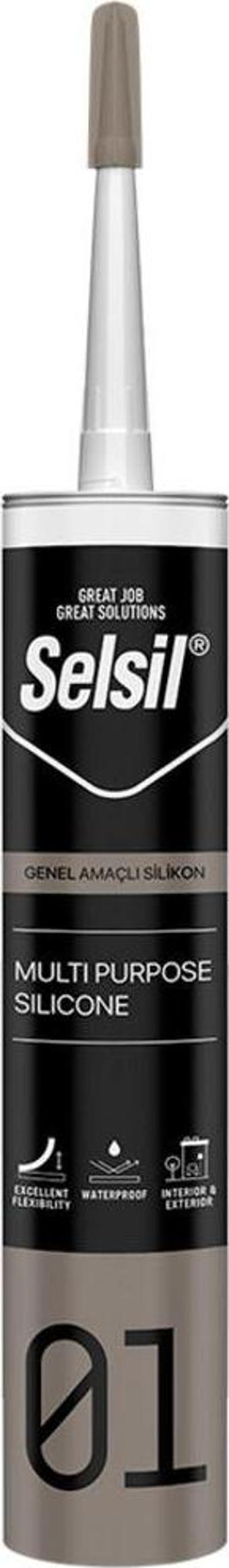 Selsil Genel Amaçlı Şeffaf Inşaat Silikonu 280 Gr